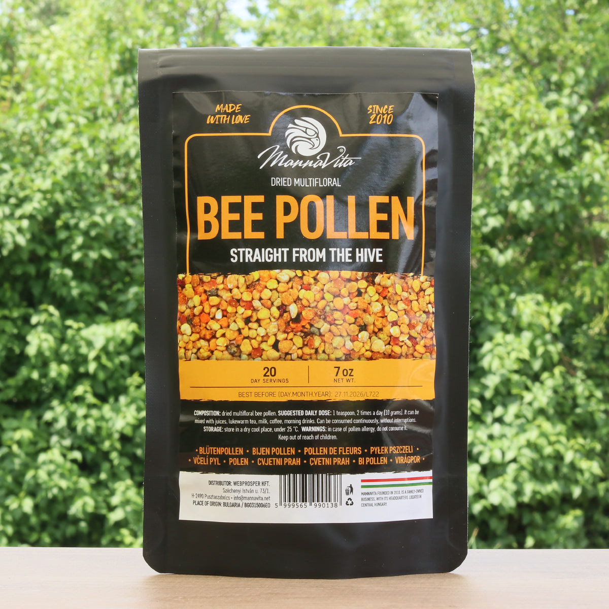 Mannavita torkat multifloralt bipollen • 200 g