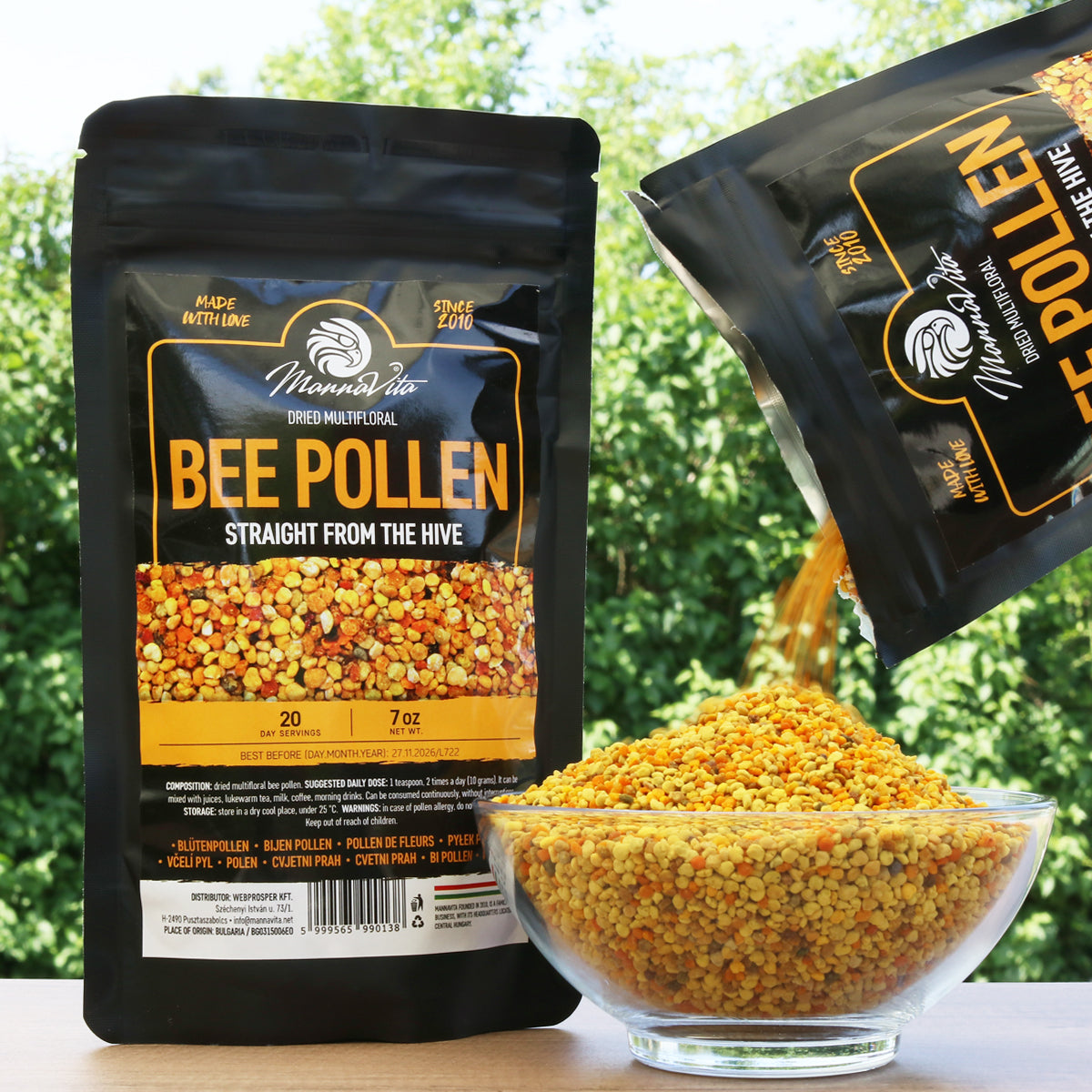 Mannavita torkat multifloralt bipollen • 200 g