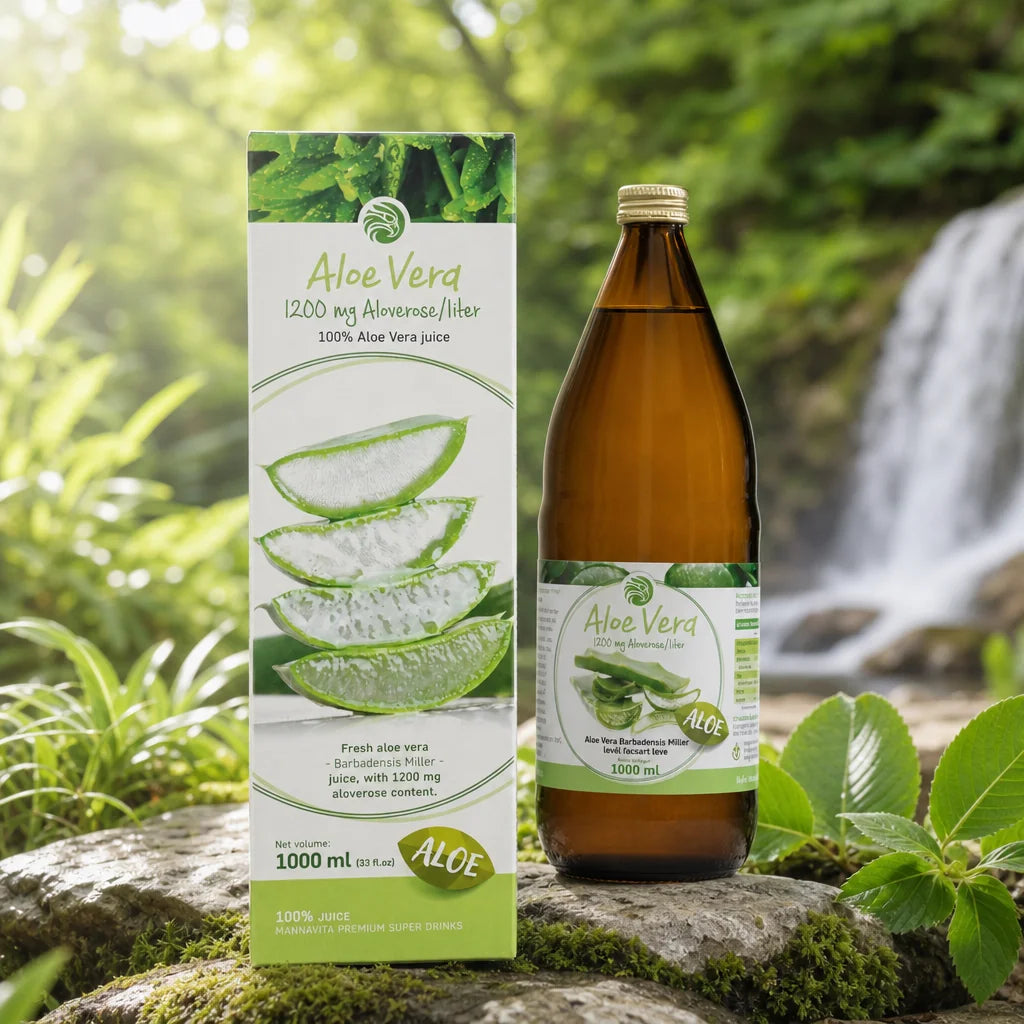 Mannavita Aloe vera 100% ren juice • 1000 ml
