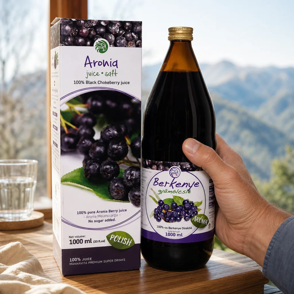 Mannavita Aroniabär 100% ren juice • 1000 ml