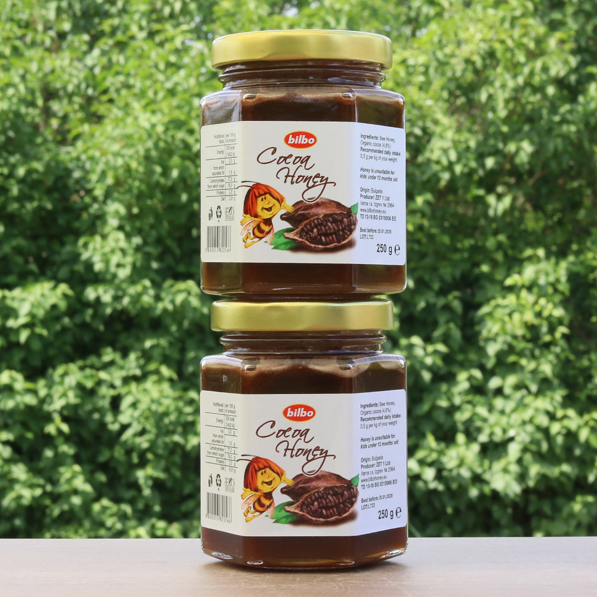 Bilbo rå kakao och honung • 250 g
