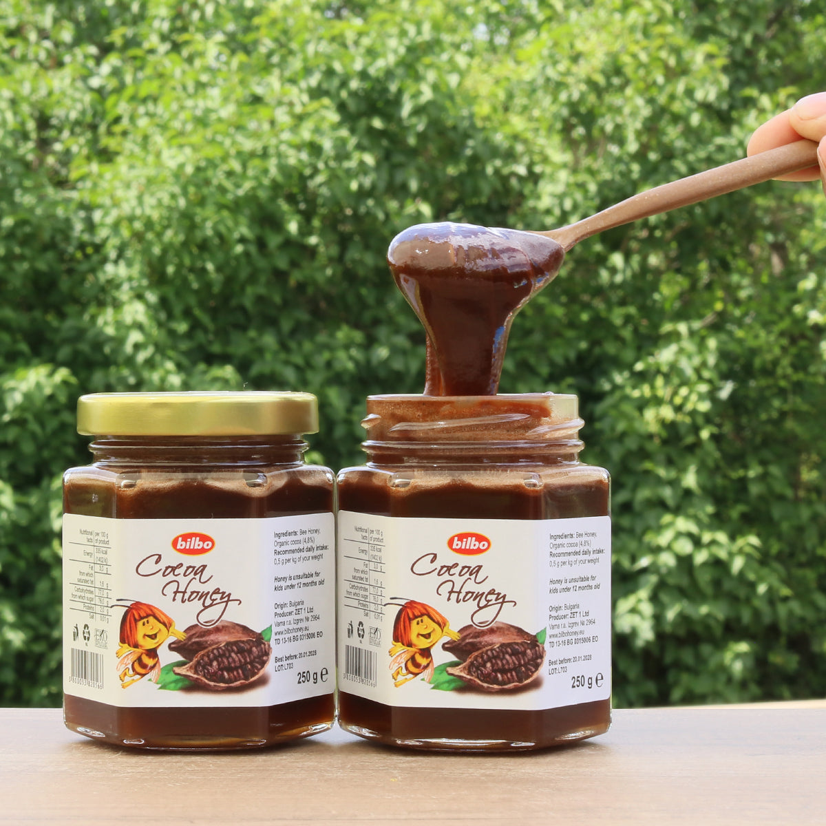 Bilbo rå kakao och honung • 250 g