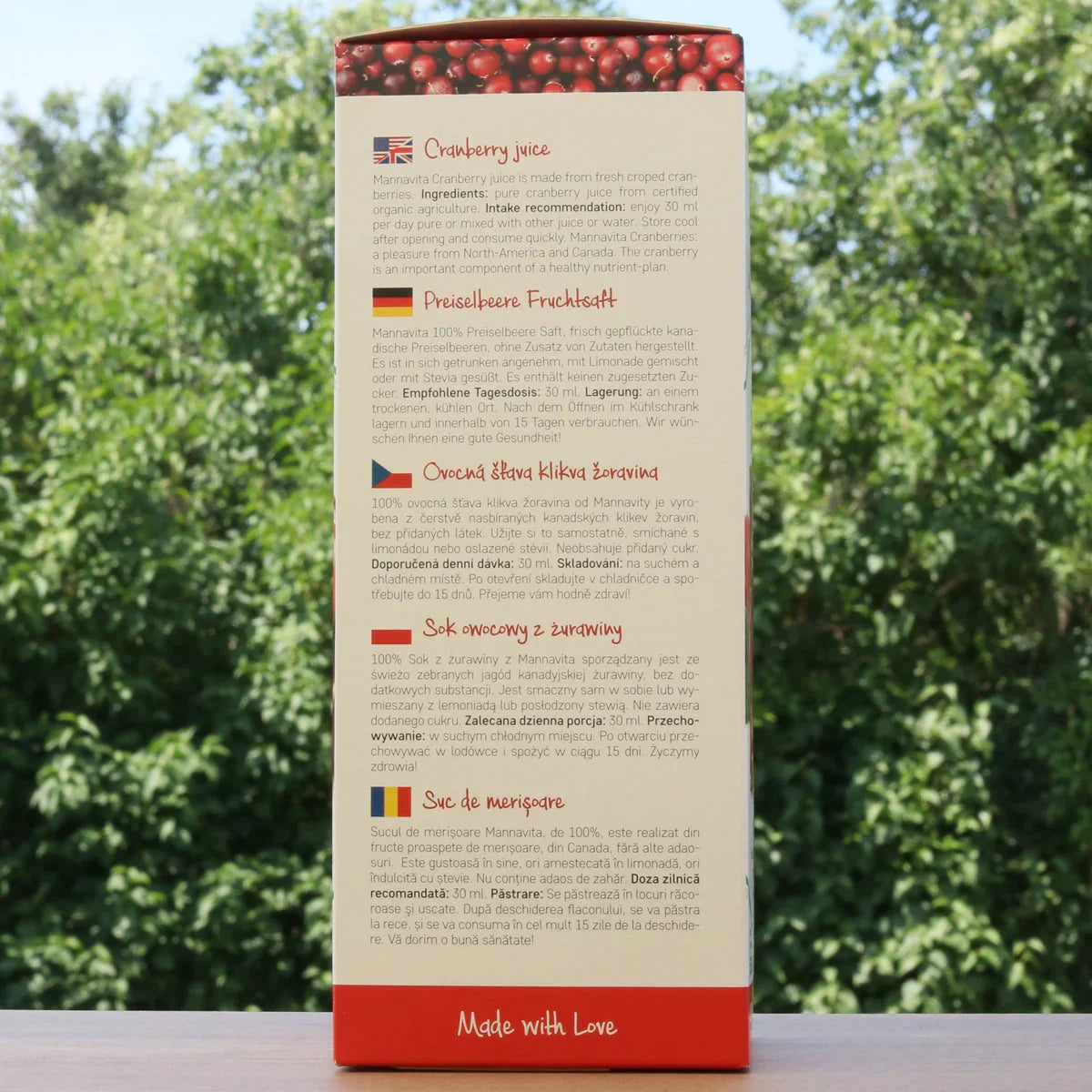 Mannavita Cranberry 100% pure pressed juice • 500 ml - Mannavita