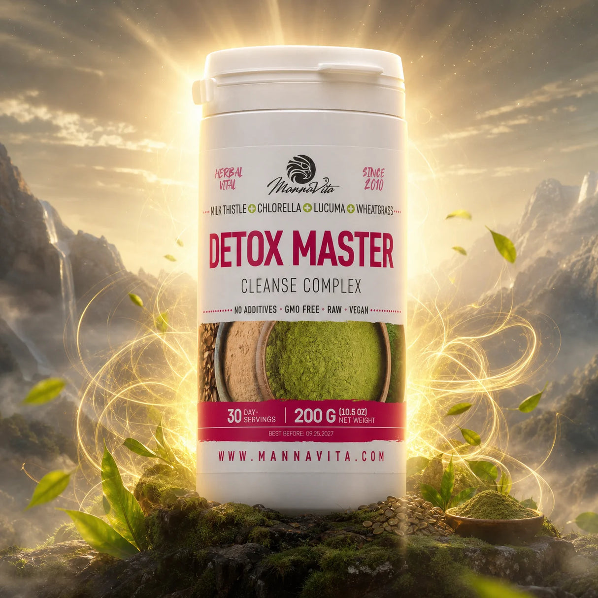 Mannavita Mjölktistel + Vetegräs + Chlorella + Lucuma • 200 g