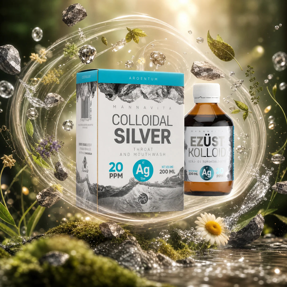 Mannavita Kolloidalt Silver 20 PPM • 200 ml