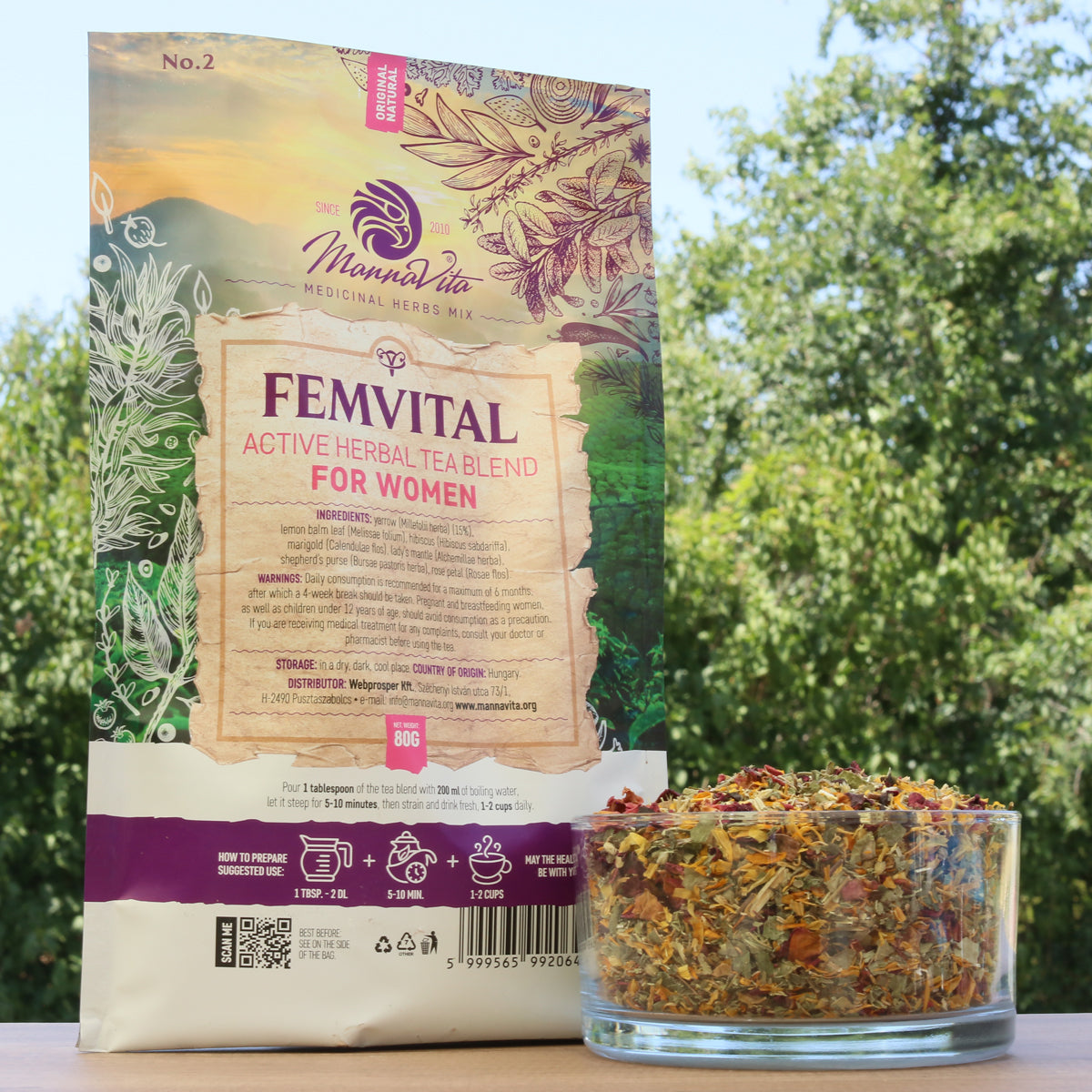 FEMVITAL aktiv örtteblandning för kvinnor • 80g