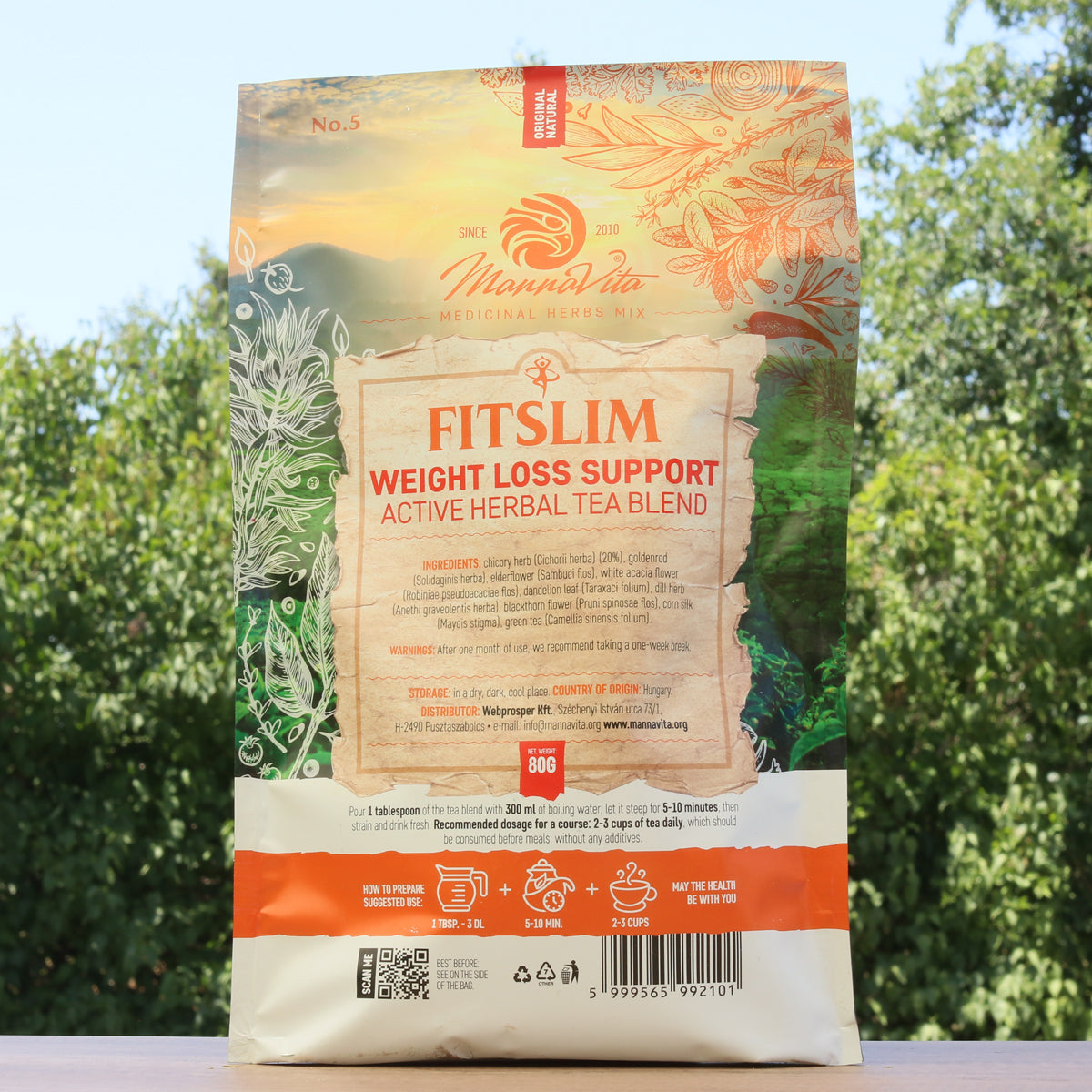 FITSLIM Stöd för viktminskning – aktiv örtteblandning • 80g