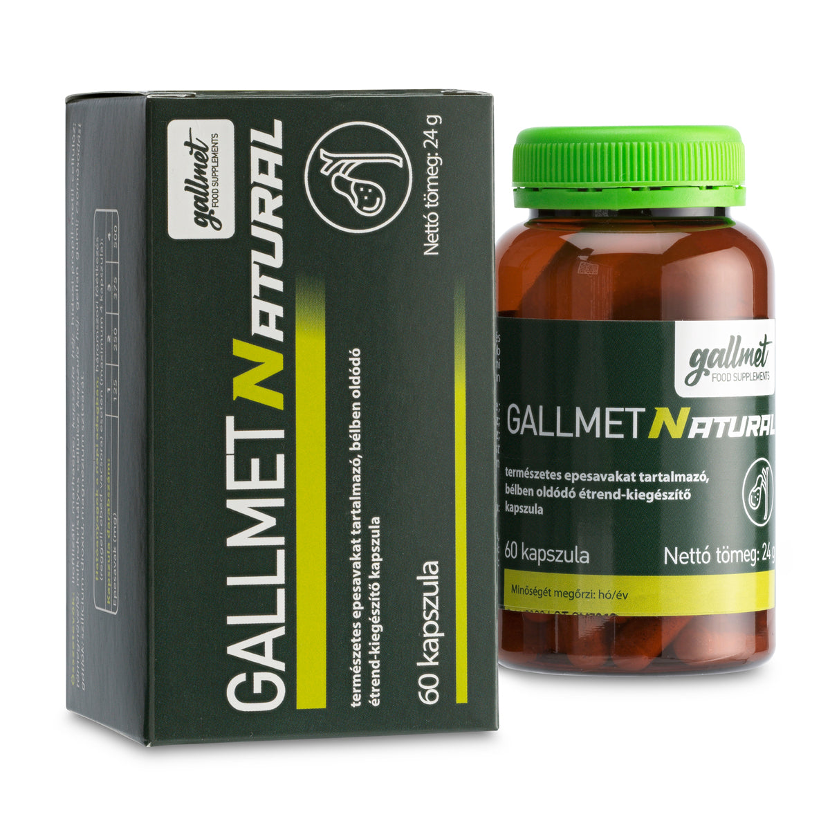 Gallmet kapsel med naturlig gallsyra • 60 st.
