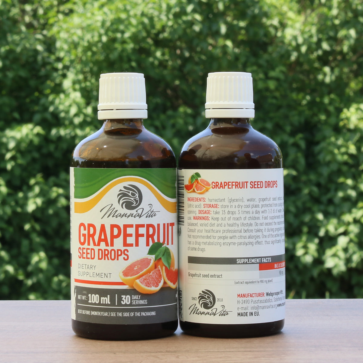 Mannavita Extrakt av grapefruktkärnor droppar • 100 ml