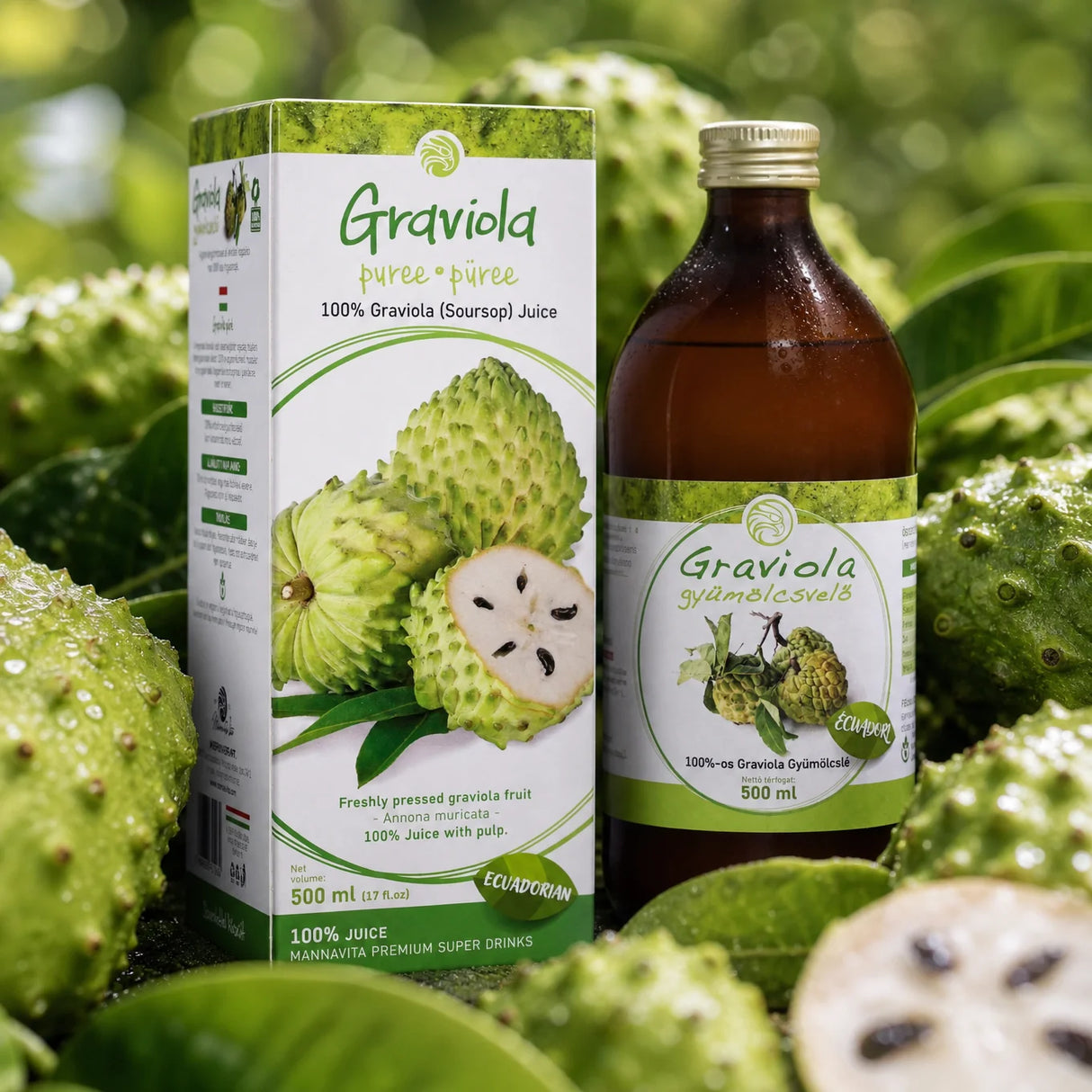 Mannavita Graviola 100% ren puré • 500 ml