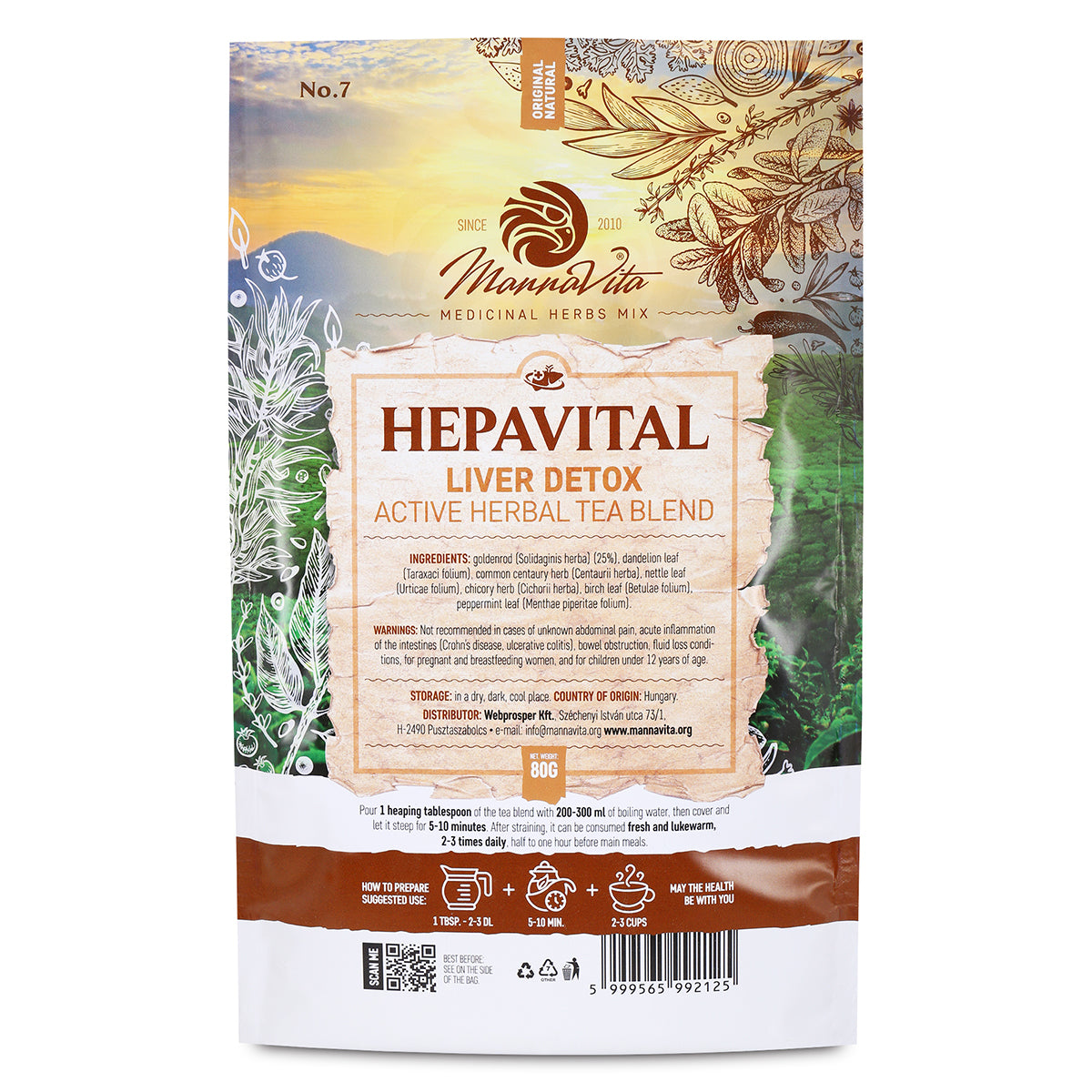 HEPAVITAL Leveravgiftning aktiv örtteblandning • 80g