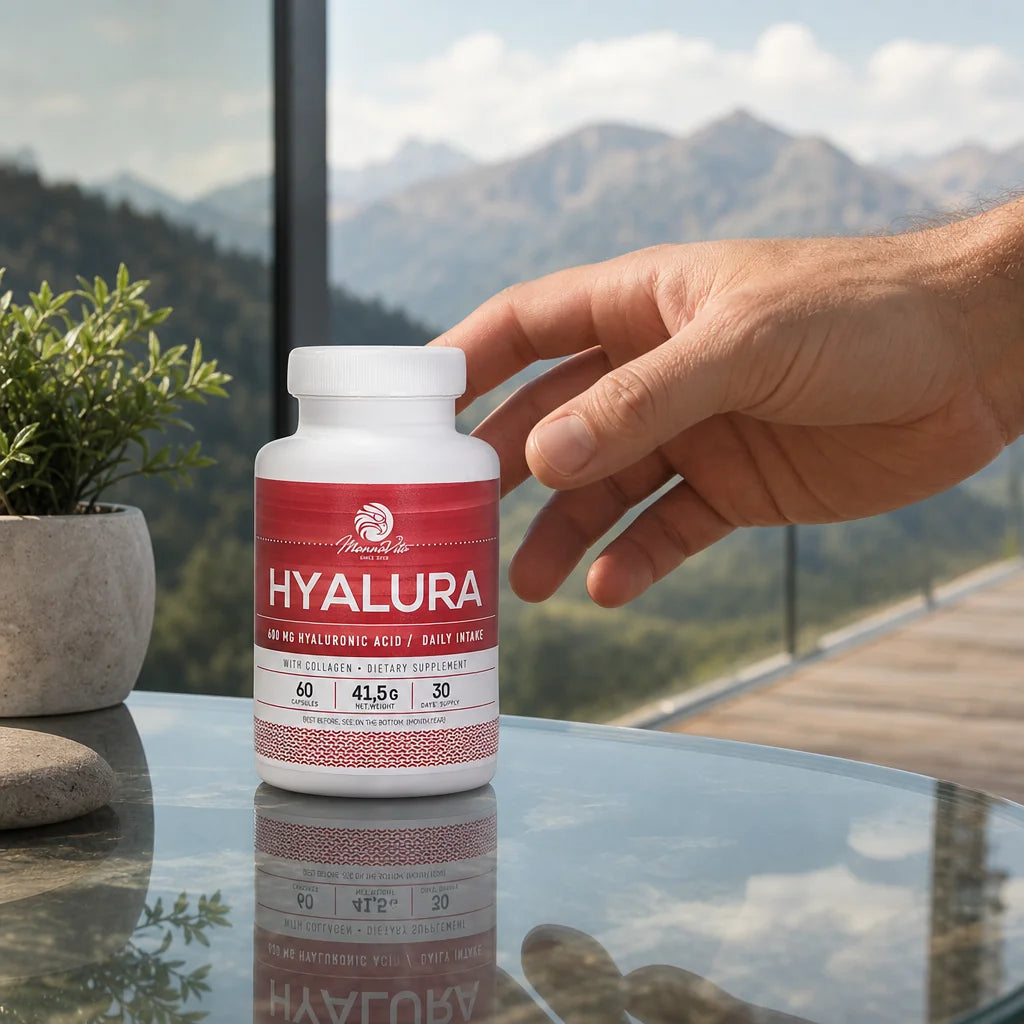 Hyalura 600 mg Hyaluronsyra + kollagen, kapslar • 60 st.