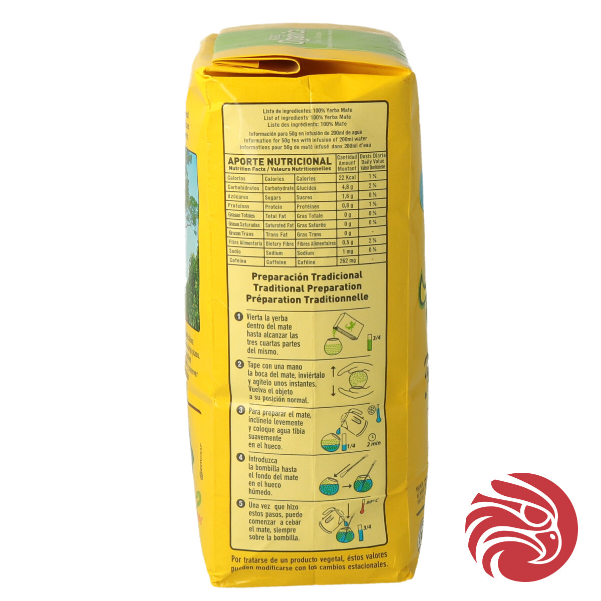 Kraus yerba mate-te • Elaborada, med stjälkar • 500 g