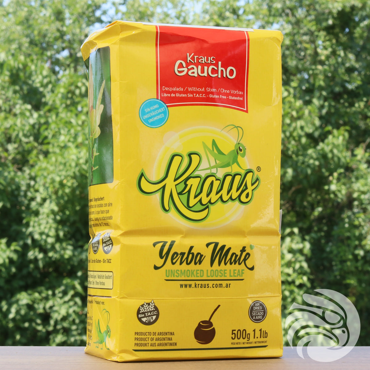 Kraus yerba mate • Gaucho, Sin palo - Utan stjälkar • 500 g