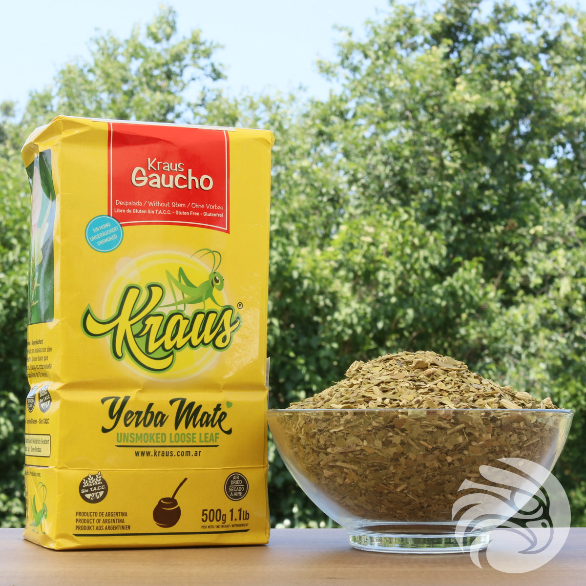 Kraus yerba mate • Gaucho, Sin palo - Utan stjälkar • 500 g