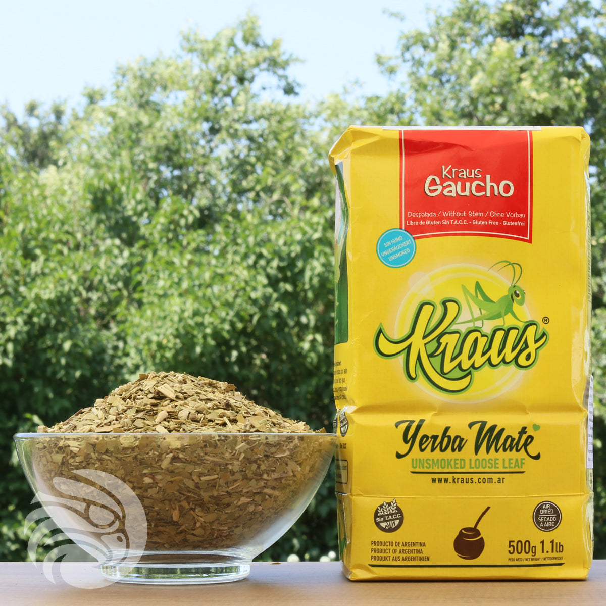 Kraus yerba mate • Gaucho, Sin palo - Utan stjälkar • 500 g