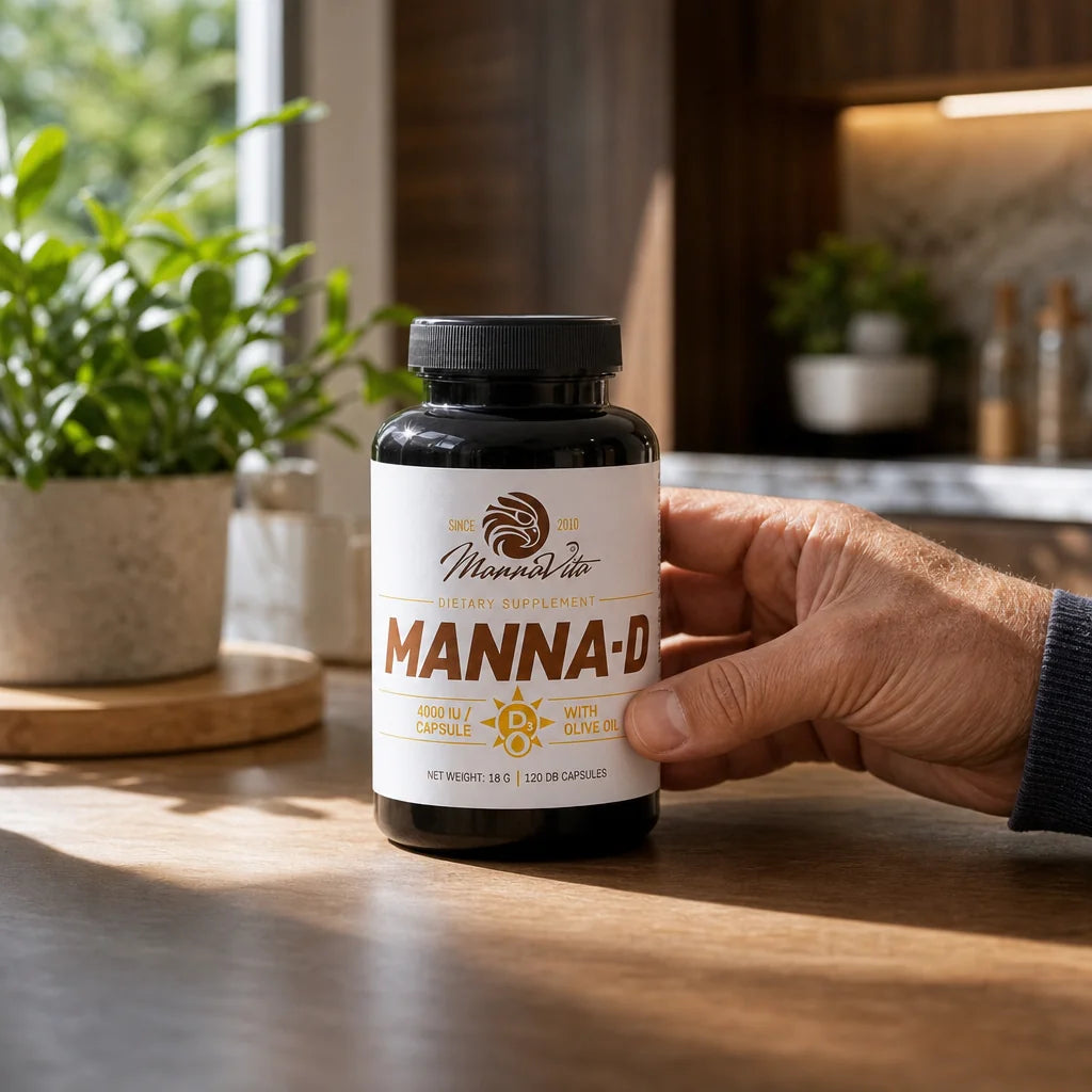 MANNA-D D3-vitamin i olivolja 4000 IE • 120 kapslar