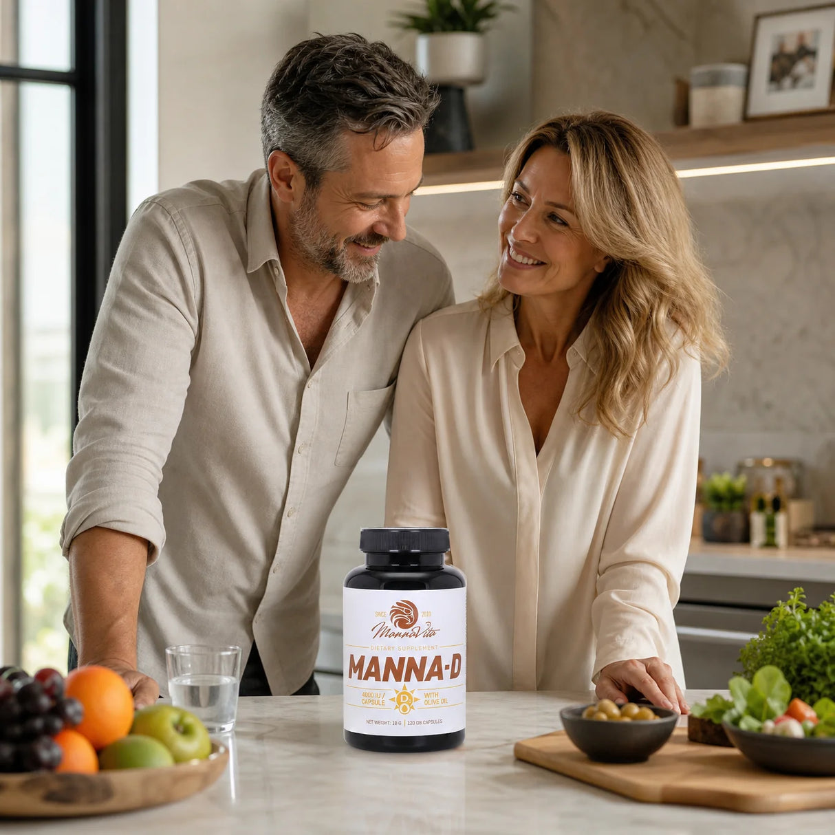 MANNA-D D3-vitamin i olivolja 4000 IE • 120 kapslar