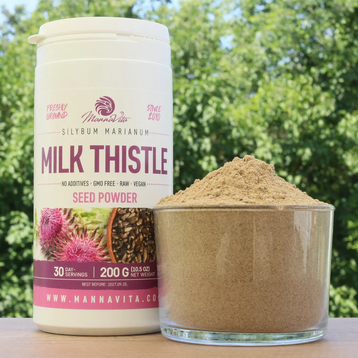 Mannavita Milk Thistle seed powder • 200 g - Mannavita