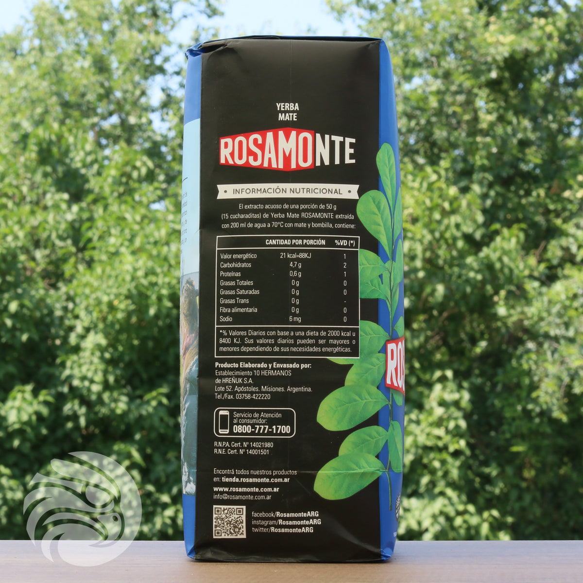 Rosamonte yerba mate-te • UTAN STJÄLKAR • 500 g