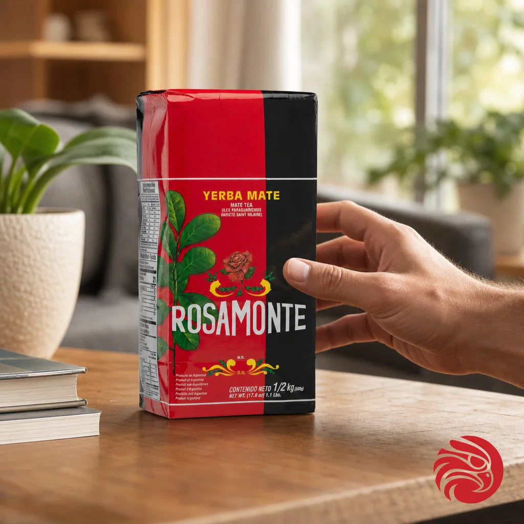 Rosamonte yerba mate-te • Med stjälkar • 500 g