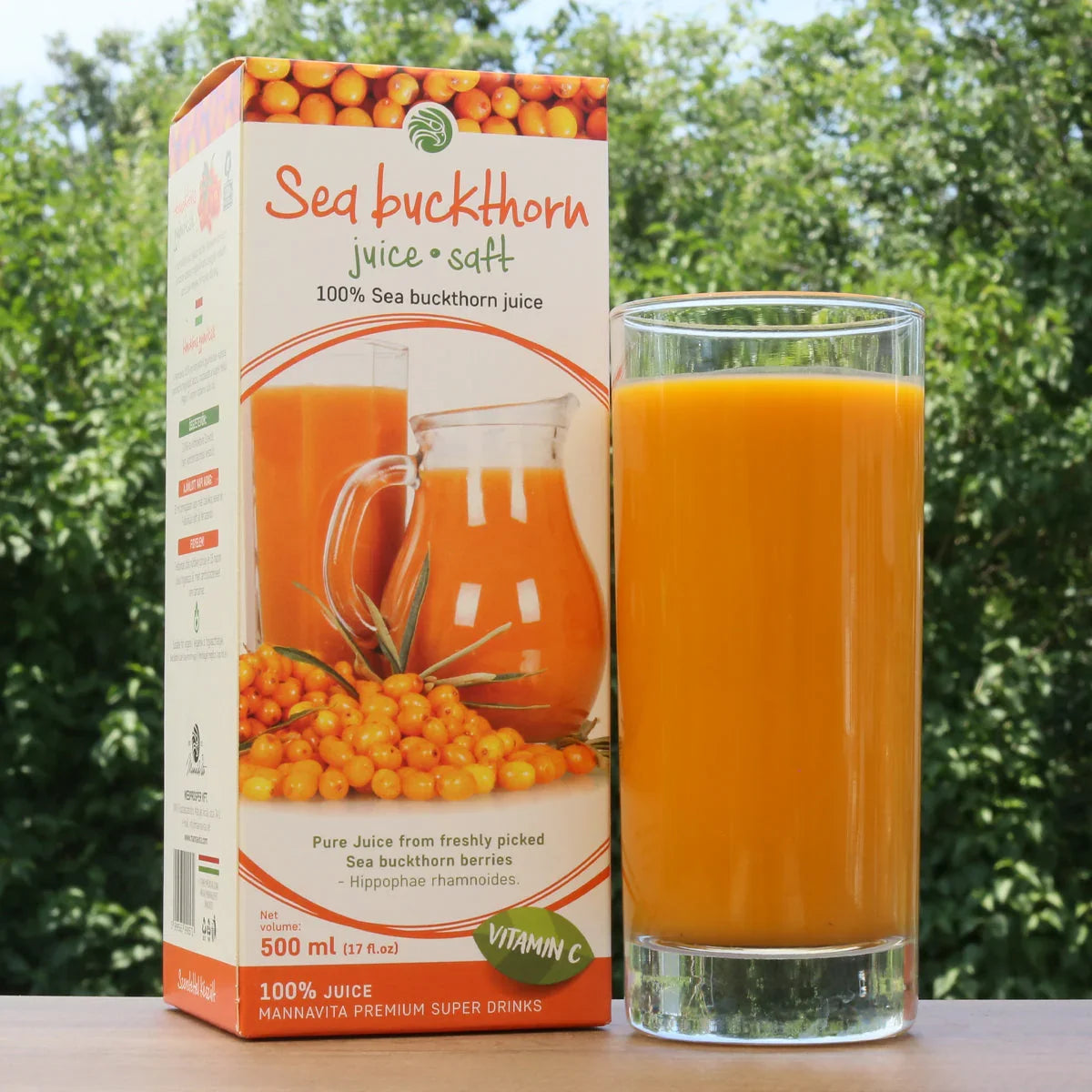 Mannavita Sea buckthorn 100% pure pressed juice • 500 ml - Mannavita