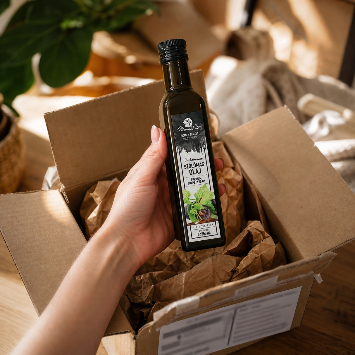 Mannavita ungersk kallpressad druvkärnolja • 250 ml