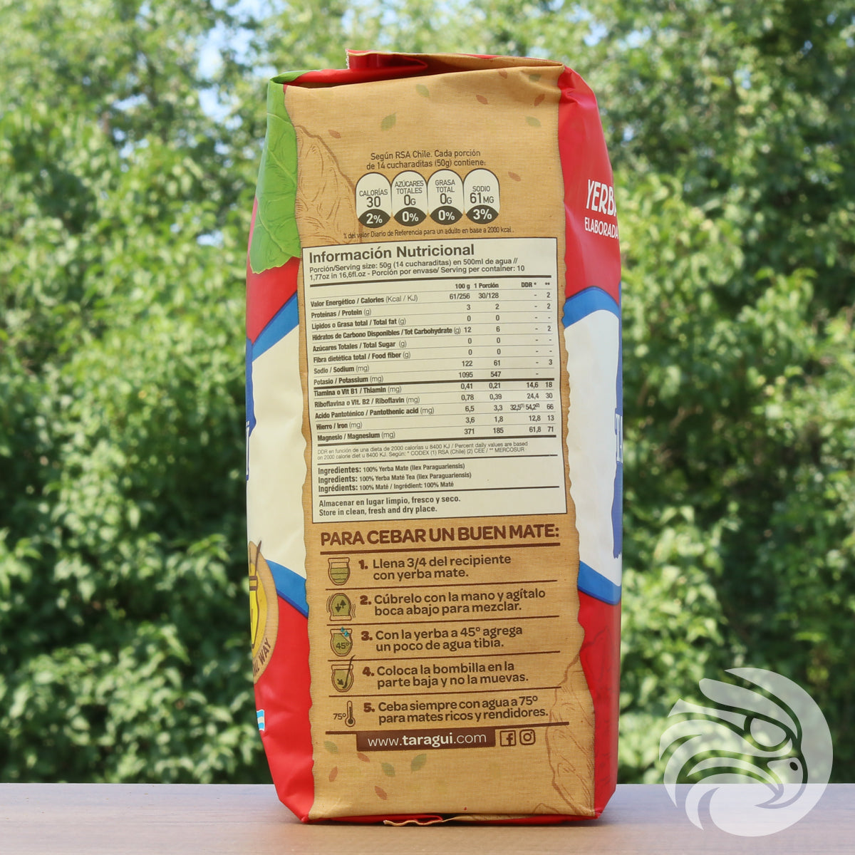 Taragüi yerba mate-te • Med kvist • 500 g