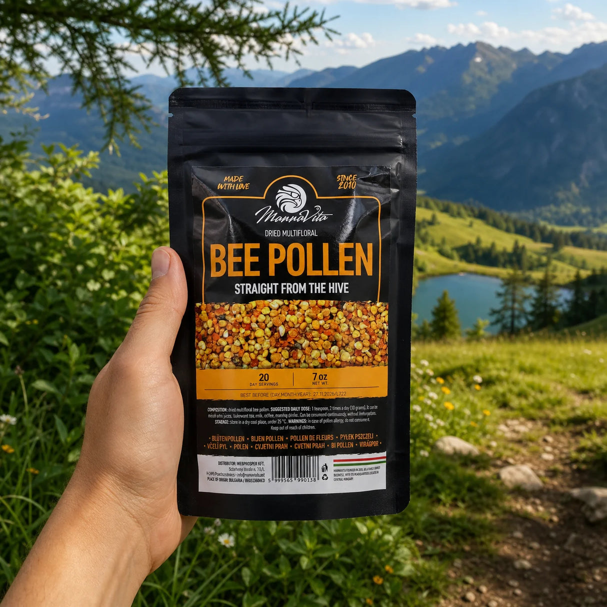 Mannavita torkat multifloralt bipollen • 200 g