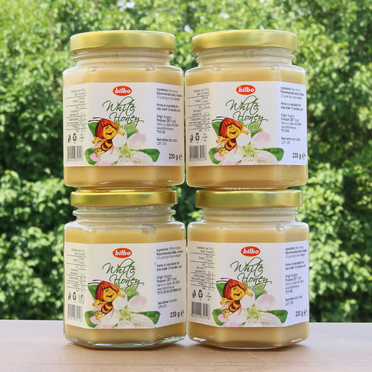 Bilbo rå vit honung • 230 g