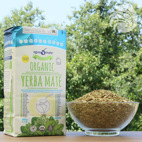 Aguamate ekologisk yerba mate • Med stjälkar • 500 g
