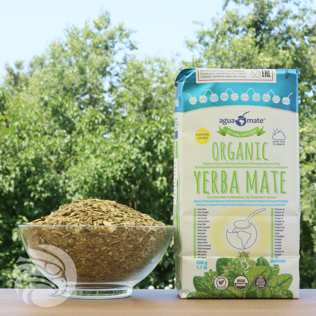 Aguamate ekologisk yerba mate • Med stjälkar • 500 g