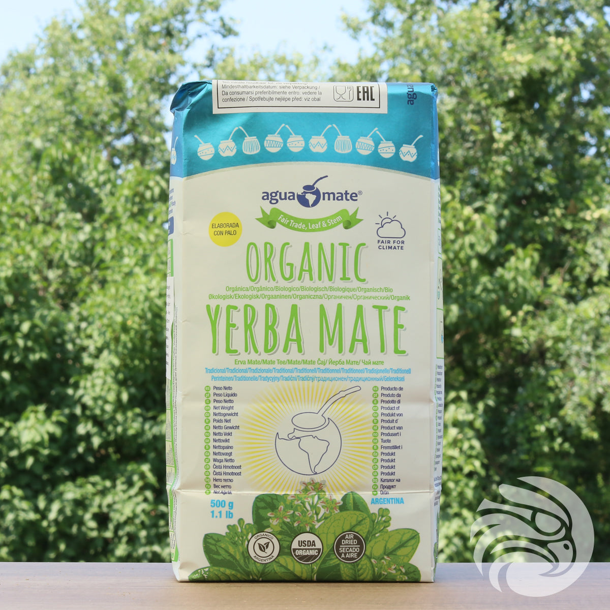 Aguamate ekologisk yerba mate • Med stjälkar • 500 g