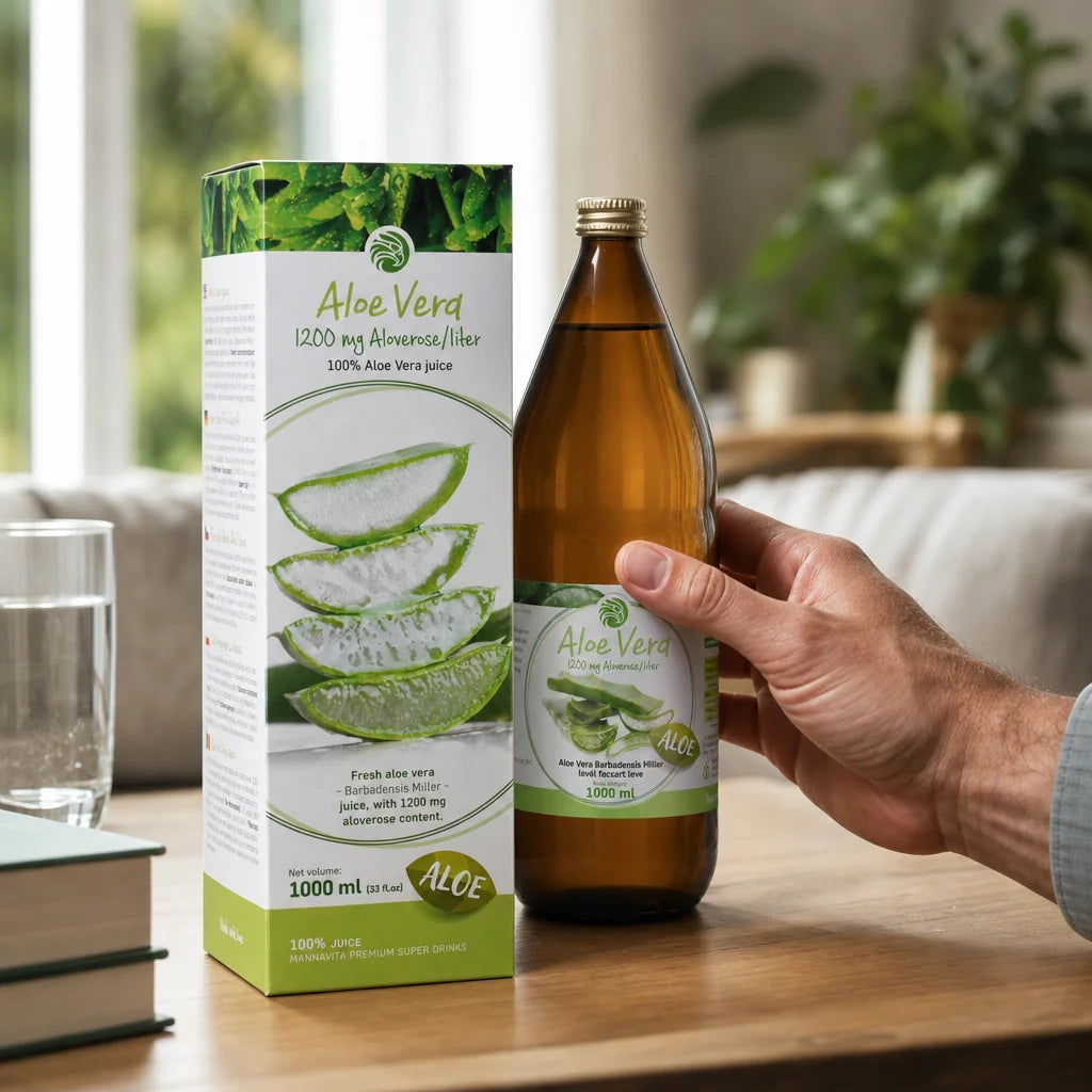 Mannavita Aloe vera 100% ren juice • 1000 ml