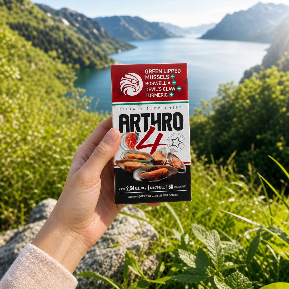 ARTHRO4 • Led- och Broskkomplex • med Grönläppad mussla • 120 kapslar