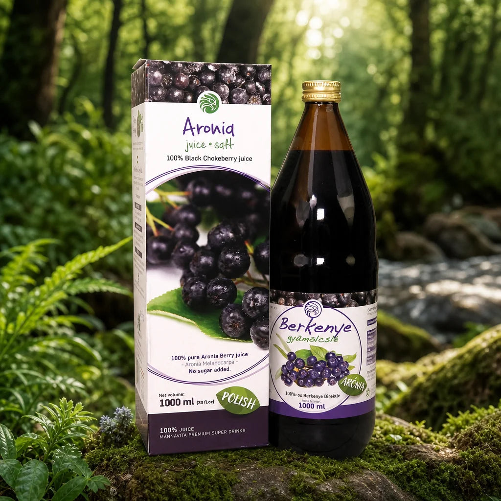 Mannavita Aroniabär 100% ren juice • 1000 ml