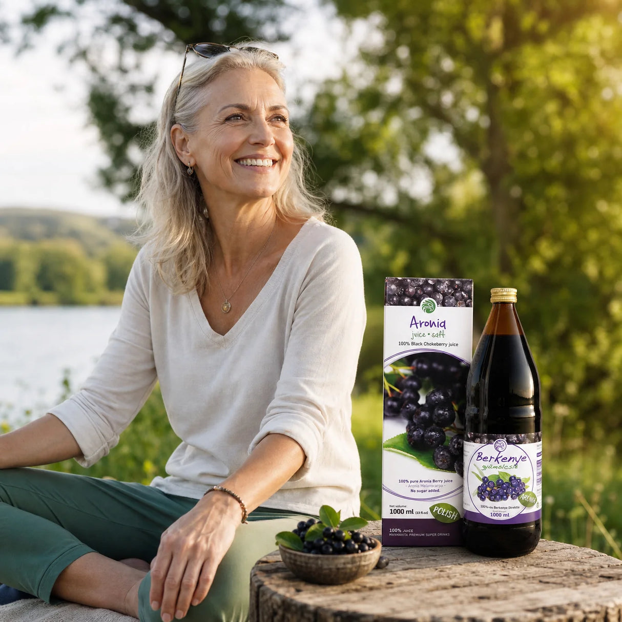 Mannavita Aroniabär 100% ren juice • 1000 ml