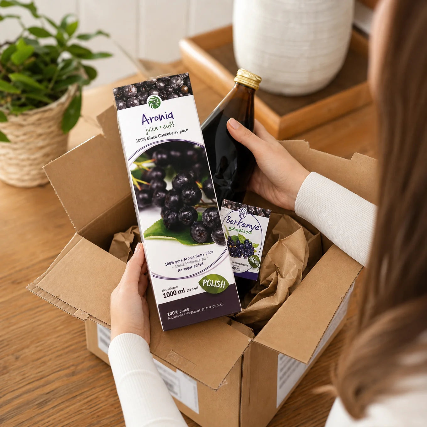 Mannavita Aroniabär 100% ren juice • 1000 ml