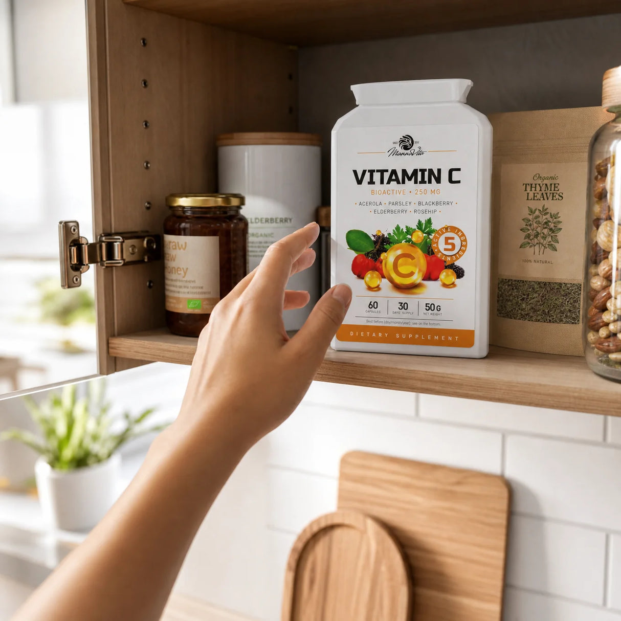 Mannavita Vitamin C-komplex • 250 mg bioaktiv • 60 kapslar