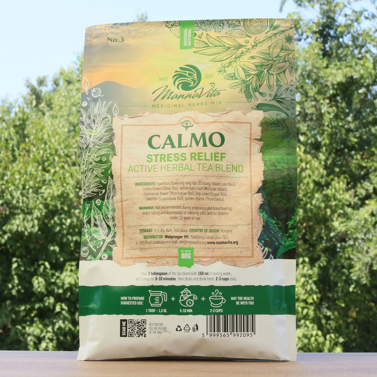 CALMO stresslindrande aktiv örtteblandning • 80 g