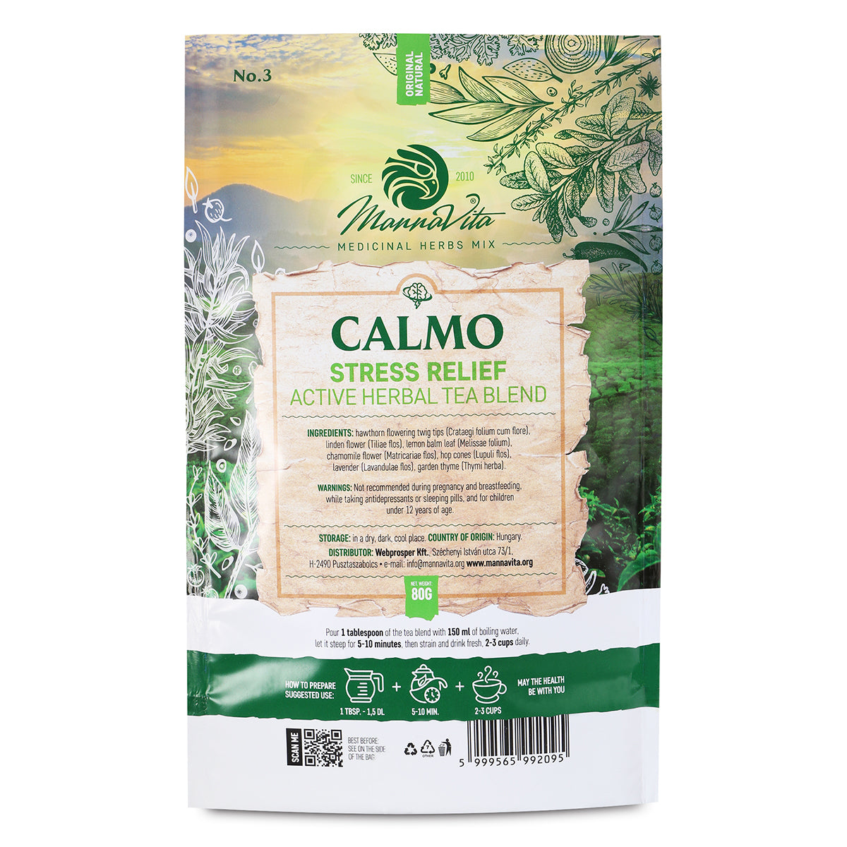 CALMO stresslindrande aktiv örtteblandning • 80 g