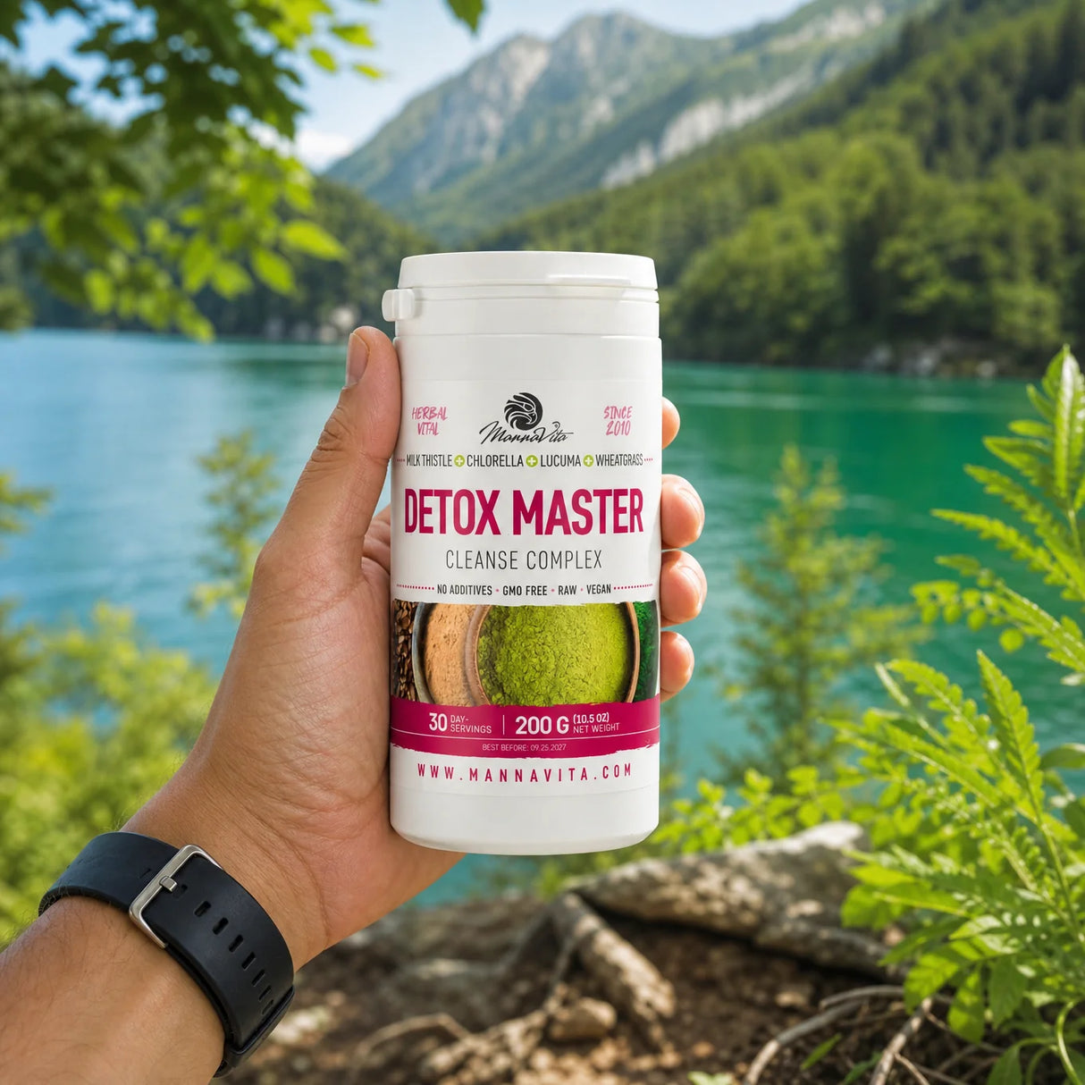 Mannavita Mjölktistel + Vetegräs + Chlorella + Lucuma • 200 g