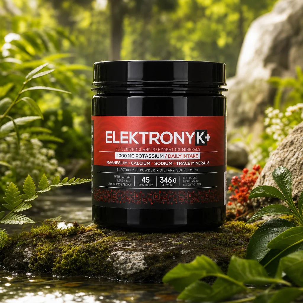ElektronyK+ elektrolytpulver • 1000 mg kalium med glycin • SÖT, 402g