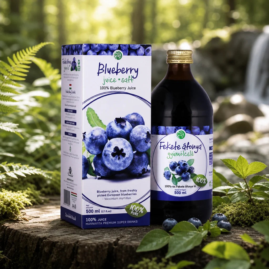 Mannavita Blåbär 100% ren juice • 500 ml
