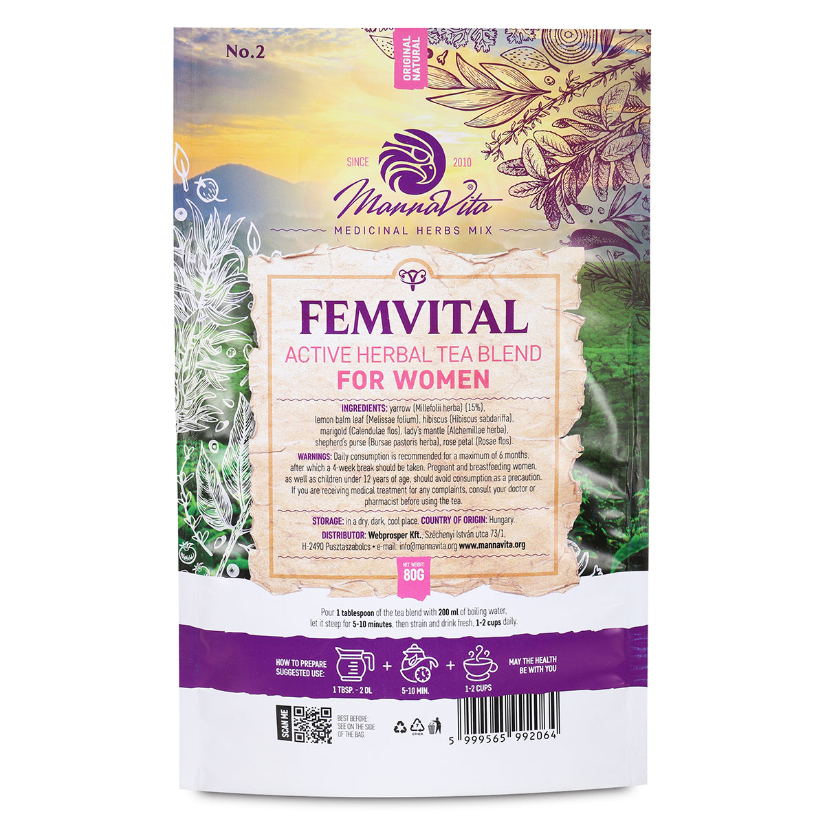 FEMVITAL aktiv örtteblandning för kvinnor • 80g