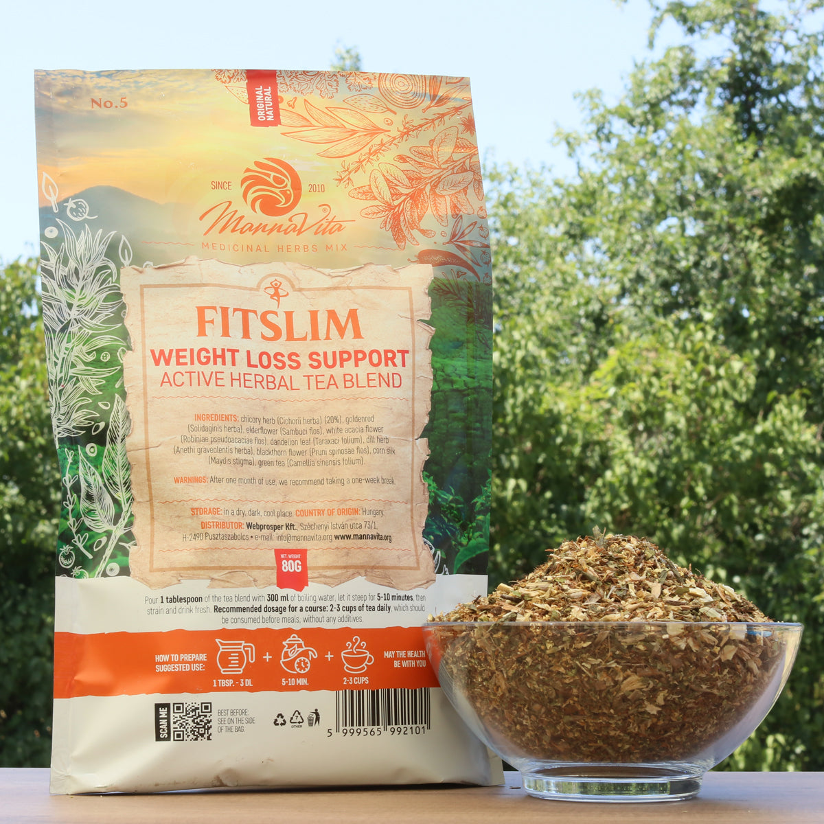 FITSLIM Stöd för viktminskning – aktiv örtteblandning • 80g