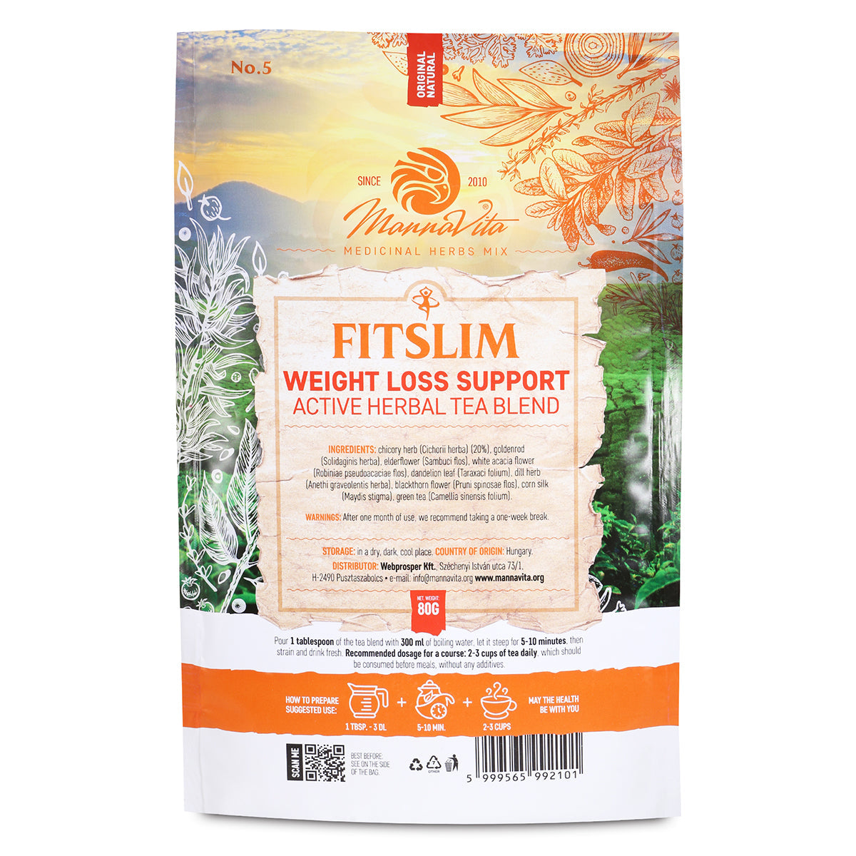 FITSLIM Stöd för viktminskning – aktiv örtteblandning • 80g