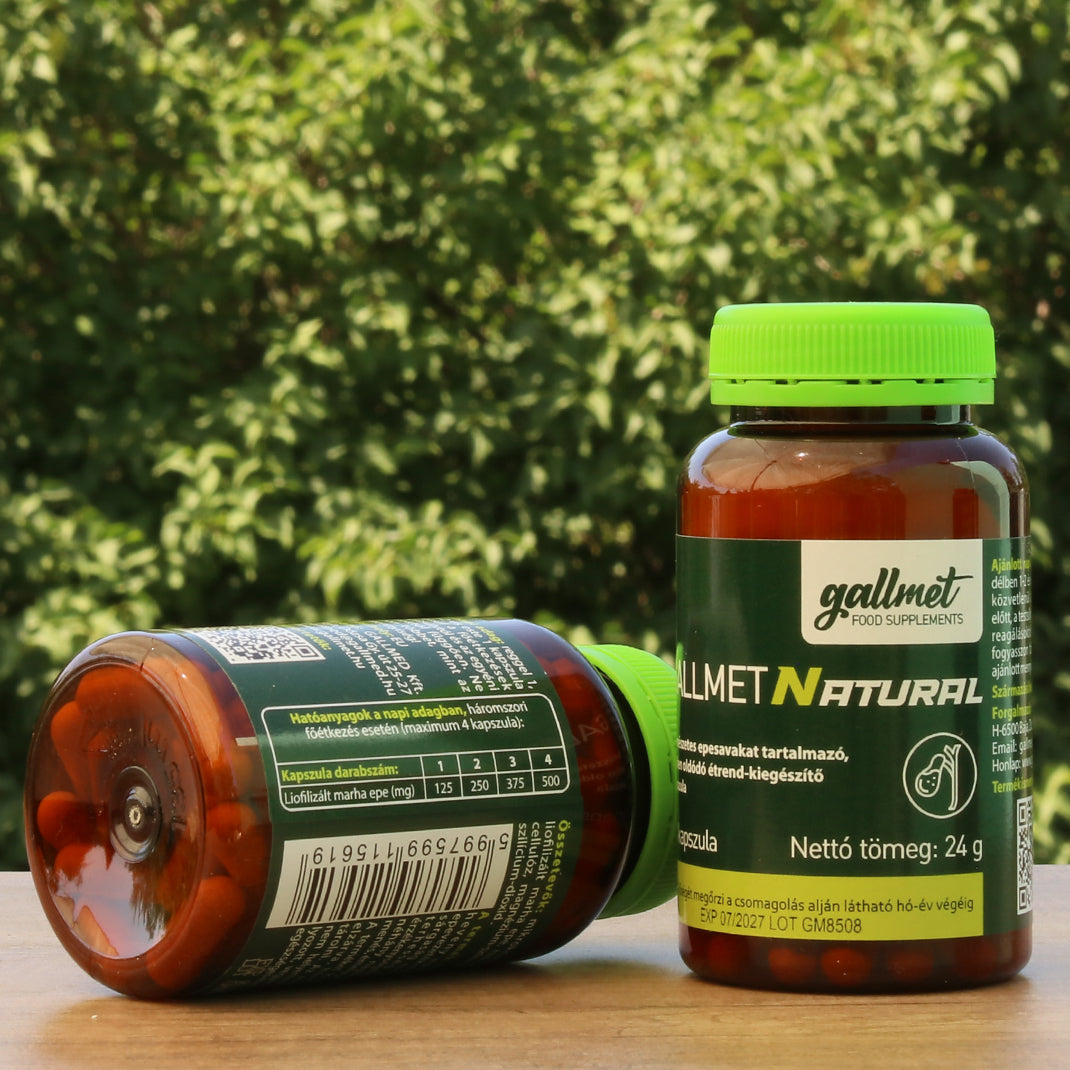 Gallmet kapsel med naturlig gallsyra • 60 st.