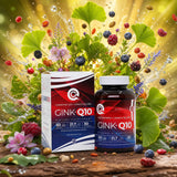 GINK-Q10 • Q10-koenzym + Ginkgo Biloba-komplex • 60 kapslar