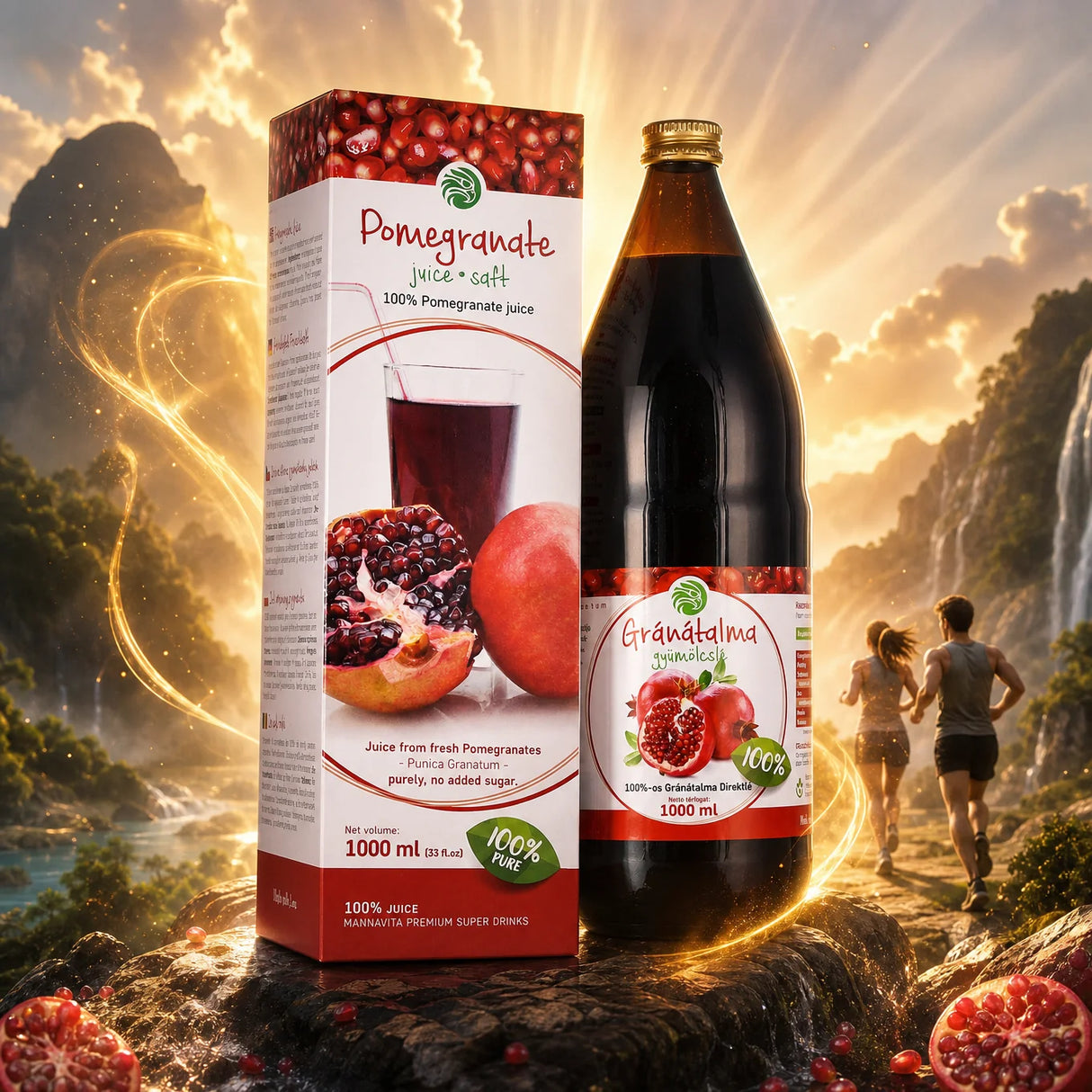 Mannavita Granatäpple 100% ren juice • 1000 ml